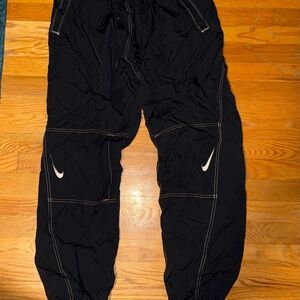 Nike Black Track Pants with White Accents